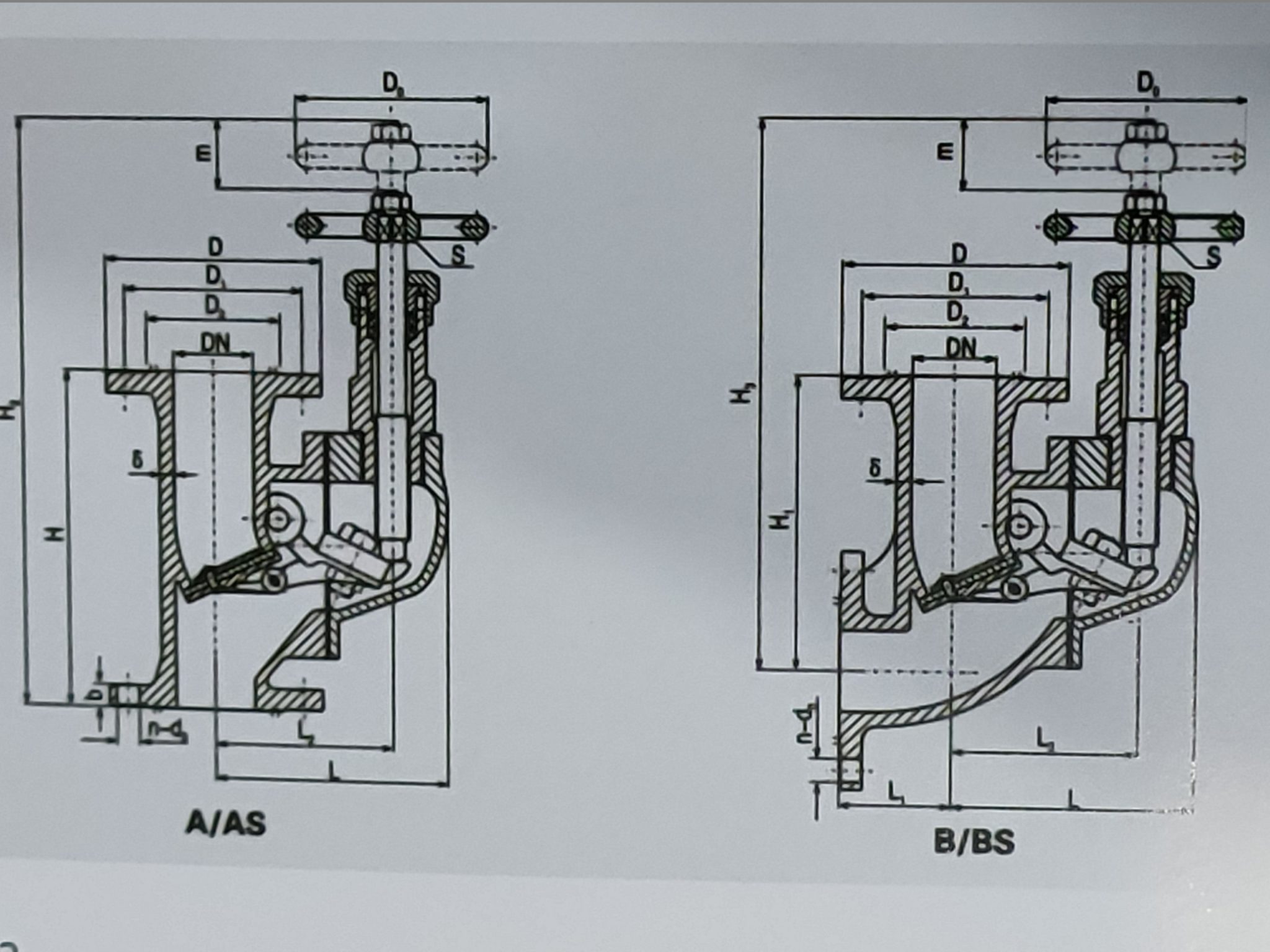 Storm Valve in ship marine storm valve angle type with handle